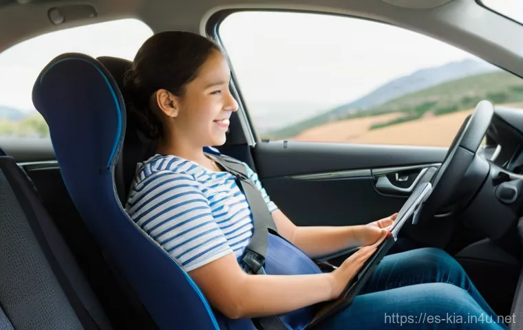 기아 차량 내비게이션 업데이트 방법 - **Prompt 2: Fuel Efficiency and Savings**
    "A vibrant, eye-level shot of a diverse adult (30s, fu...