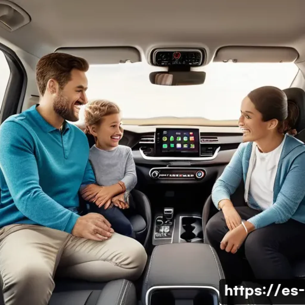 기아 쏘렌토의 하이테크 옵션 - A modern Kia Sorento interior showcasing a spacious, ergonomic cabin with high-quality soft-touch ma...